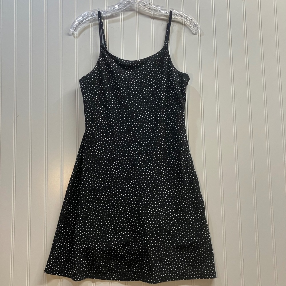 Abercrombie Kids YPB Black Polka Dot Active Dress Built-in Shorts Size 15/16 Y2K